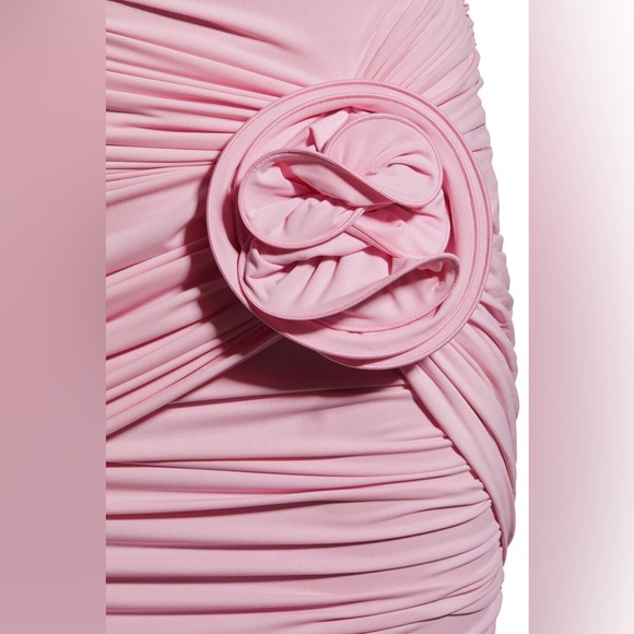 NWT H&M X Magda Butrym Rose-Appliquéd Mock Turtleneck Dress - Picture 15 of 16